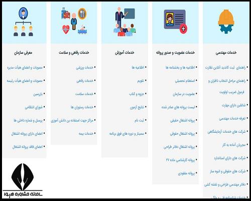 سایت سازمان نظام مهندسی استان مرکزی خدمات 